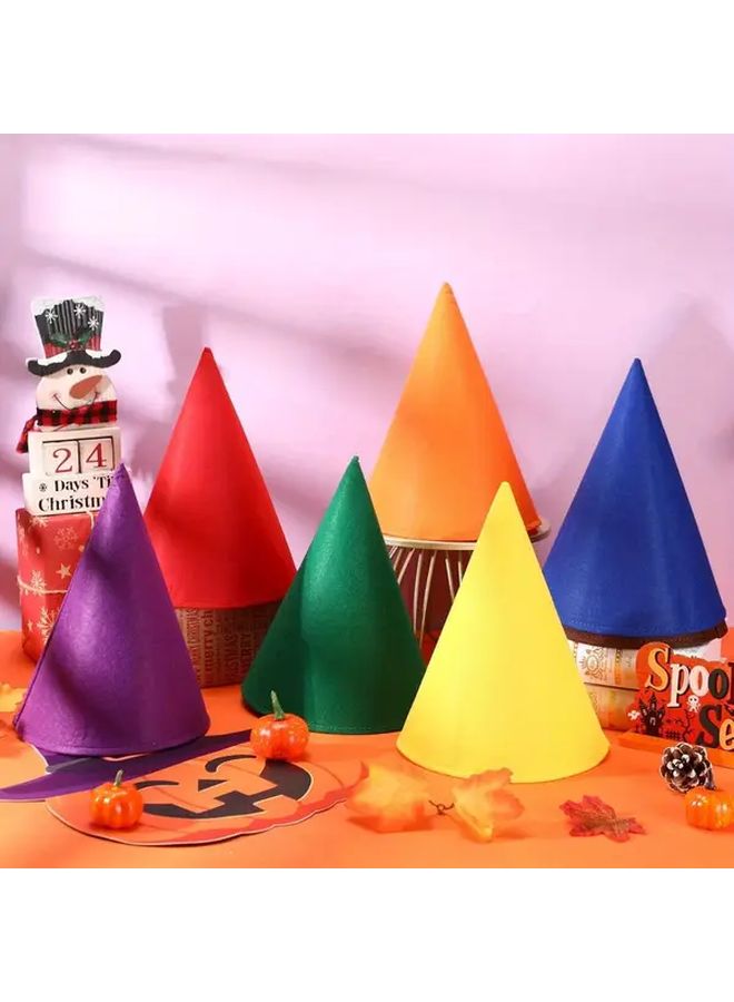 4pcs Colorful Felt Dwarf Hats For Adults Halloween Christmas Party Costume Accessories - Image 4